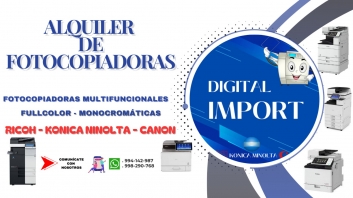 ALQUILER DE FOTOCOPIADORAS MULTIFUNCIONALES